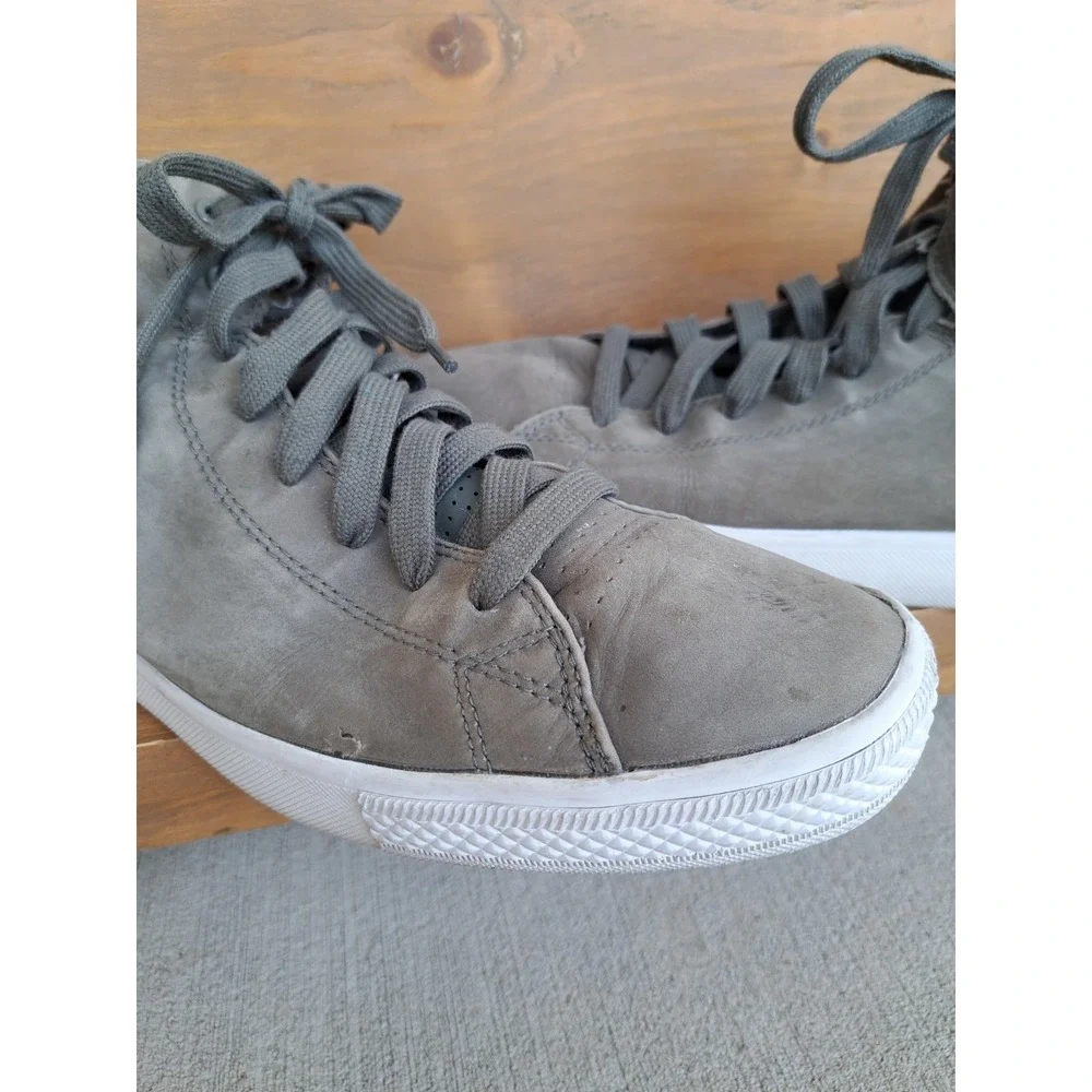 Converse Chuck Taylor All Star High-Top Olive Green Leather Sneakers M 12 W 14 - Picture 3 of 16